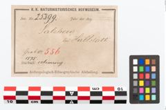 Etikett zu Bronzeperlarmreif (NHMW-PRAE-025399)